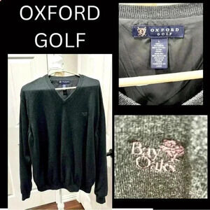 Oxford Golf Bay Oaks Lined V- neck Golf sweater performance lined